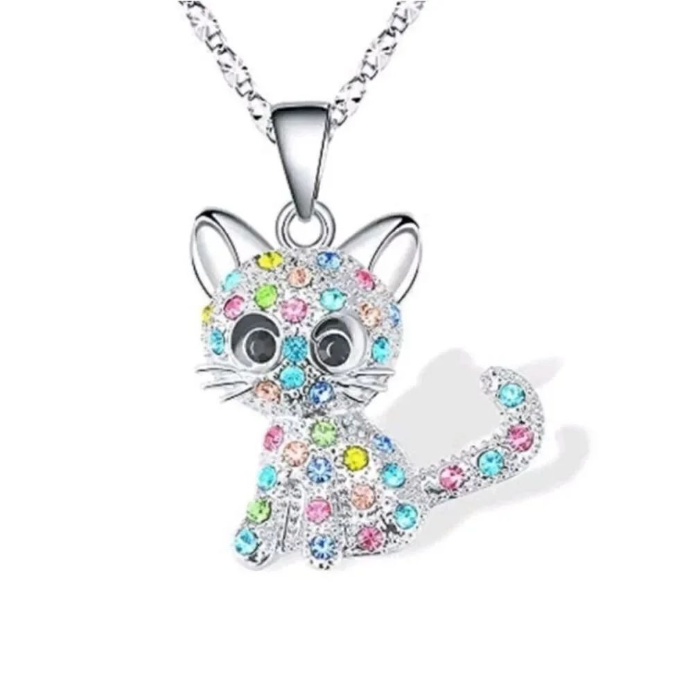 3 for $26 - Rhinestone Cat Necklace